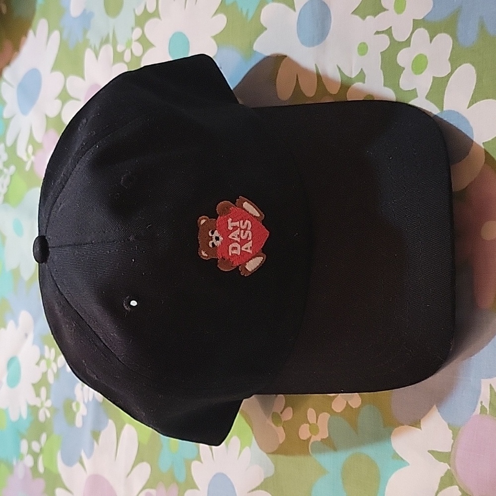 Laser Kitten Black Baseball Hat Dat A**
